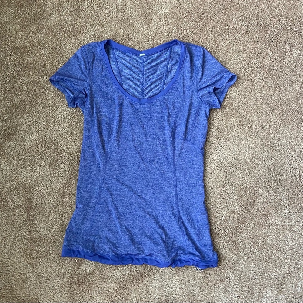 Lululemon Size 4 Women's Blue Short Sleeve Top